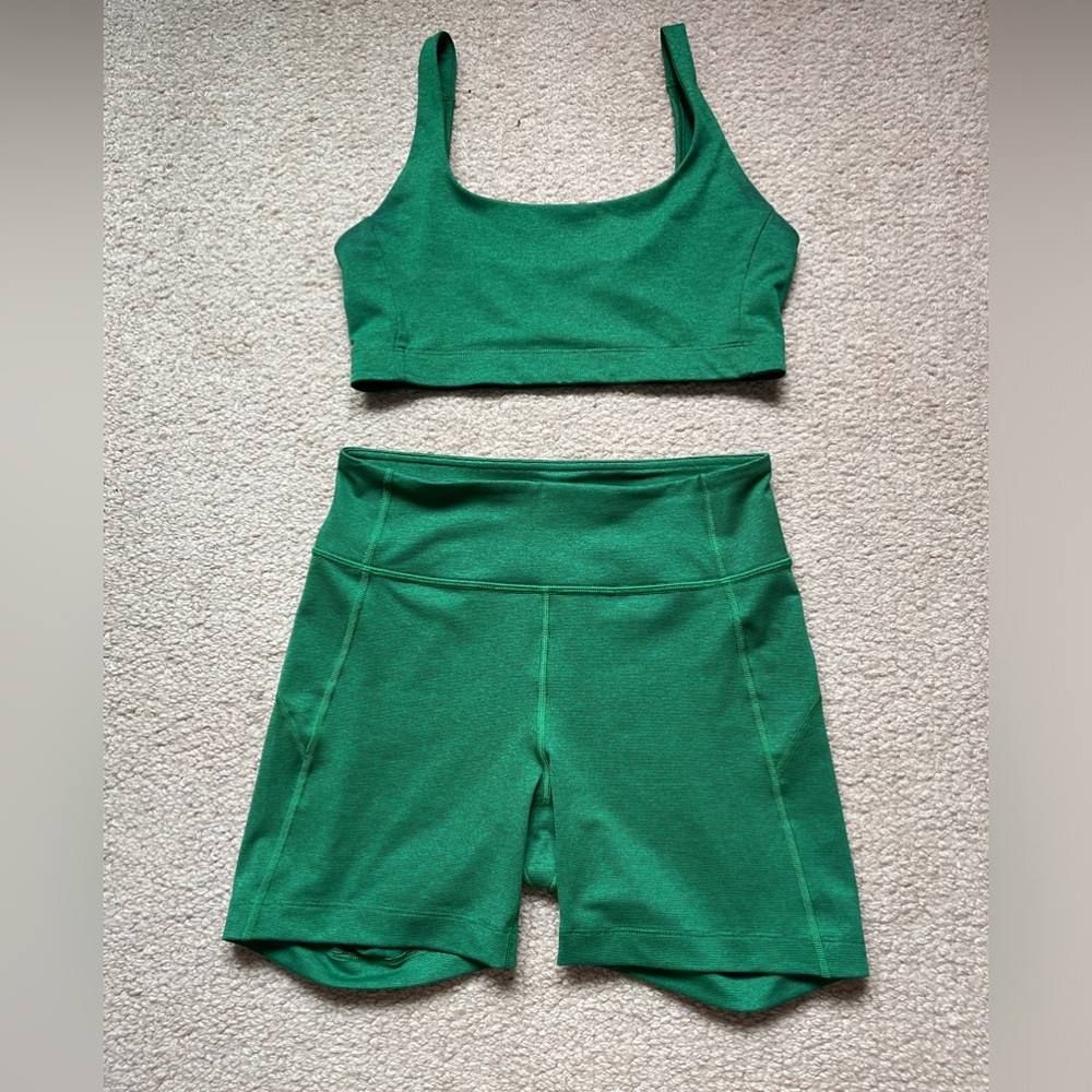 Outdoor Voices Workout Set in Green